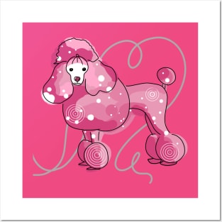 Pink Poodle - Hot Pink Posters and Art